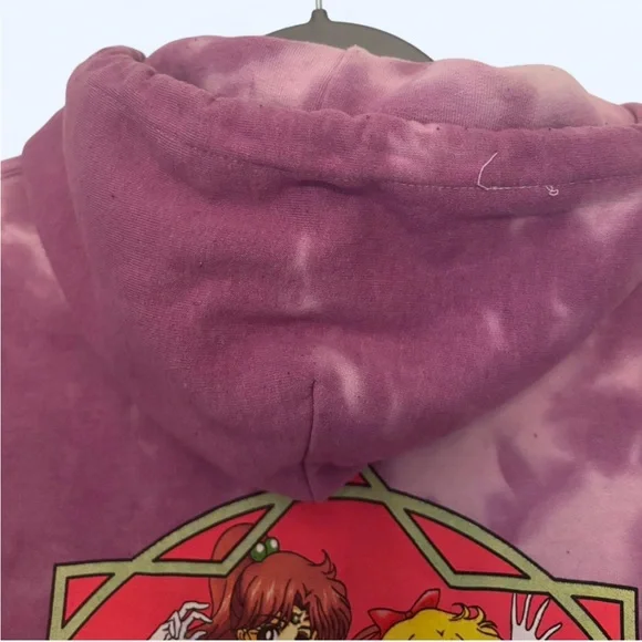 Purple Sailor Moon Crystal Tie-Dye Hoodie | Anime Graphic Unisex Small - Picture 3 of 8